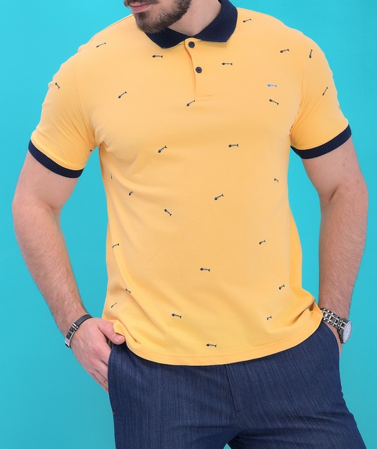Ανδρικό μπλουζάκι σε κίτρινο χρώμα