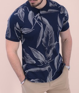 Μπλε ναυτικό κοντομάνικο μπλουζάκι 