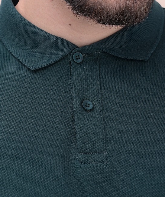 Ανδρικό μπλουζάκι πόλο πράσινο με κουμπιά