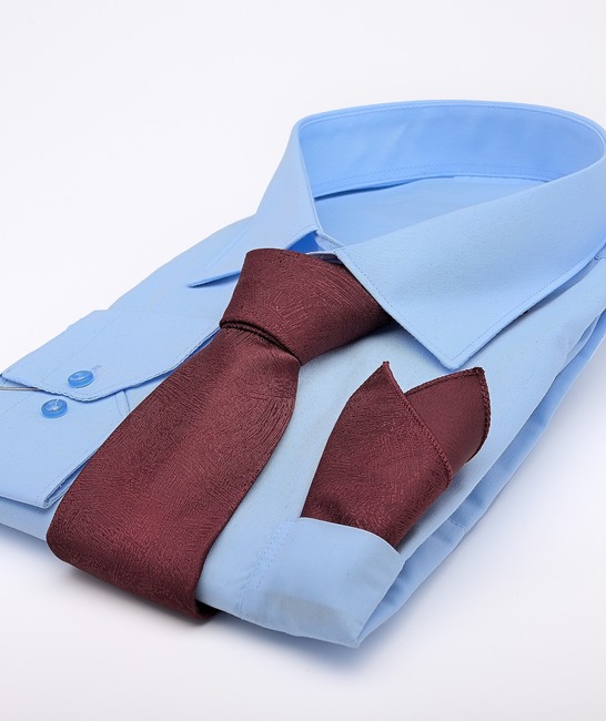 Premium μπορντό γραβάτα με κέντημα 