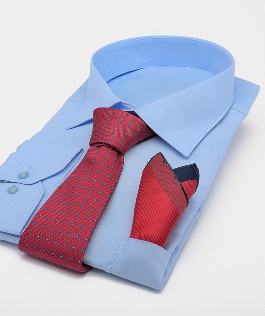 Κομψή γραβάτα με γεωμετρικό σχέδιο σετ με μαντηλάκι