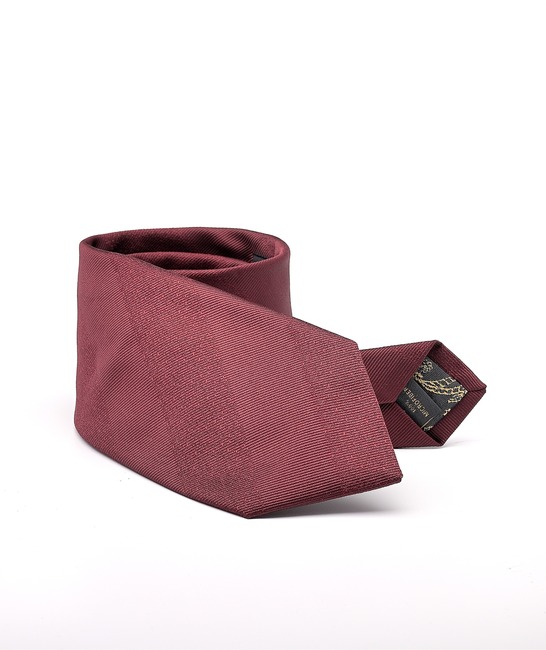 Κομψή ανδρική μπορντό γραβάτα με διαγώνια ρίγα,σετ με μαντηλάκι