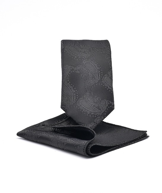 Μαύρη γραβάτα με λαχούρι σχέδιο