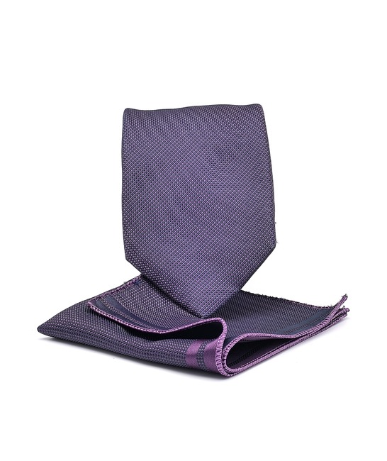 Εκλεπτυσμένη μωβ γραβάτα με ανάγλυφο σχέδιο