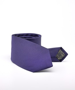 Μωβ γραβάτα με μαντηλάκι με ανάγλυφο ύφασμα