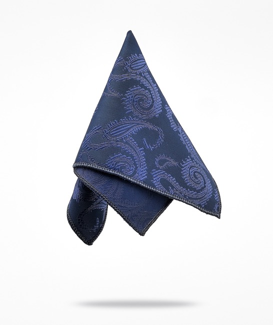 Κομψή γραβάτα σε στοιχεία paisley, σετ με μαντηλάκι