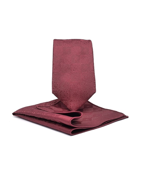Καρό κομψή μπορντό γραβάτα