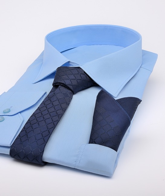 Κομψή στενή ανδρική γραβάτα σκούρο μπλε χρώμα με σχέδιο τύπου καρό