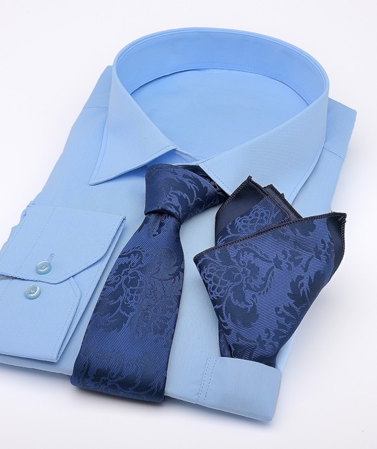 Κομψή premium μπλε γραβάτα με στοιχεία paisley