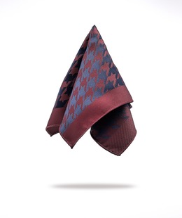 Κλασική γραβάτα Houndstooth χρώμα μπορντώ