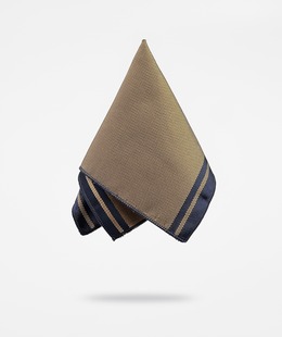 Premium γραβάτα μουσταρδί χρώμα με μπλε πουά