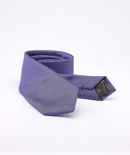 Κλασική μωβ γραβάτα με ανάγλυφο σχέδιο, σετ με μαντηλάκι