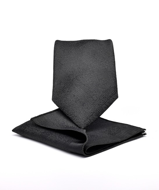 Μαύρη γραβάτα με μεγάλα elegance τετράγωνα
