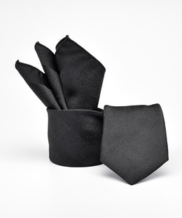 Μαύρη γραβάτα με μεγάλα elegance τετράγωνα