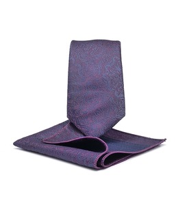 Elegance Γραβάτα  με φλοράλ σχέδιο, , σετ με μαντηλάκι