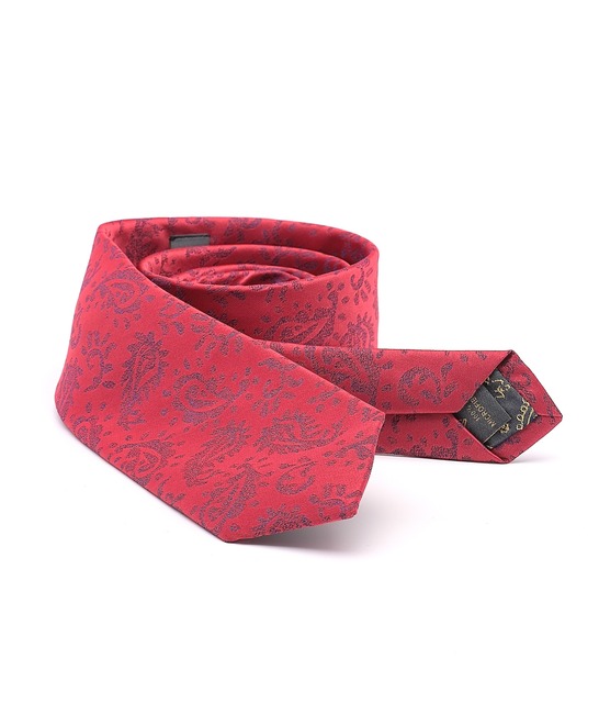 Κομψή κόκκινη γραβάτα με λαχούρι σχέδιο