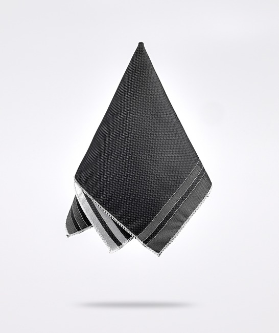 Μαύρη πολυτελής γραβάτα  σετ με μαντηλάκι