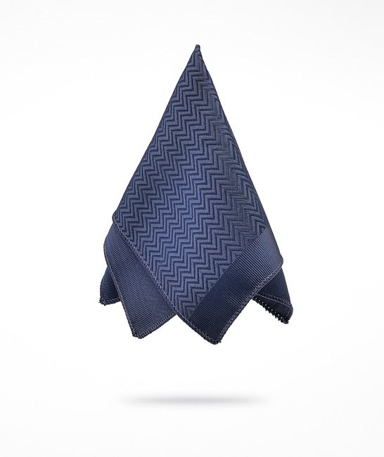 Κλασική ζιγκ ζαγκ γραβάτα navy blue