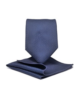 Κλασική ζιγκ ζαγκ γραβάτα navy blue
