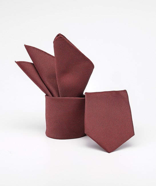Κλασική κόκκινη γραβάτα  σετ με μαντηλάκι