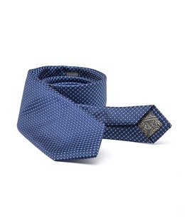 Κομψή γαλάζια λεπτή γραβάτα πουά σχέδιο