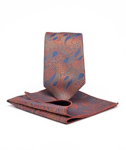 Χρυσή κομψή γραβάτα με  λαχούρι σχέδιο