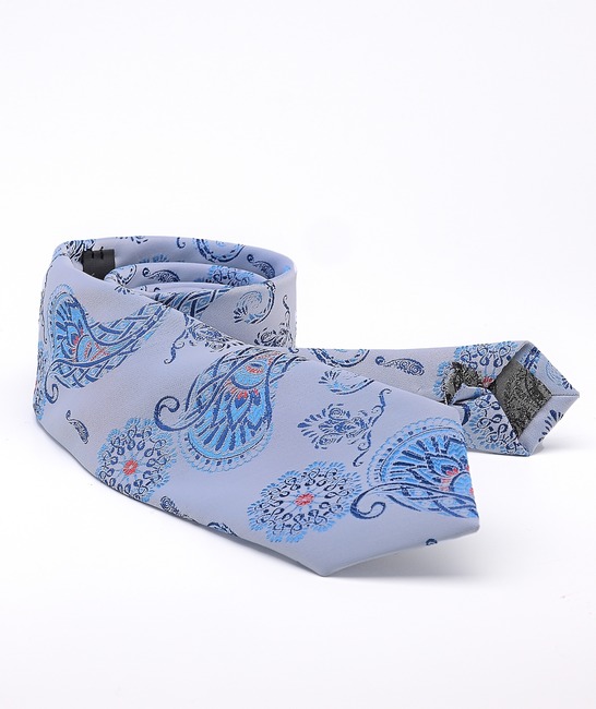 Γαλάζια κομψή γραβάτα paisley