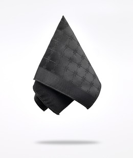 Μαύρη γραβάτα με μαντηλάκι