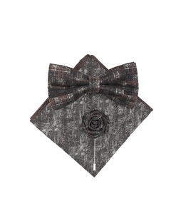 Ανδρικό παπιγιόν με μπεζ και καφέ χρώμα