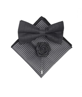 Κομψό ανδρικό σετ τριών τεμαχίων με παπιγιόν