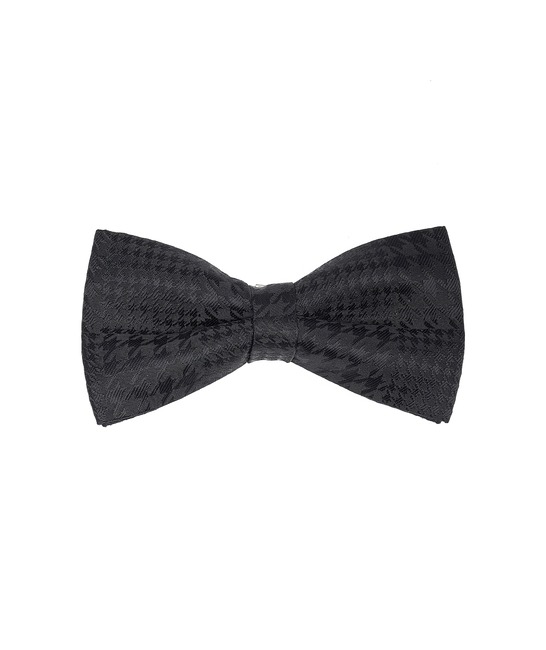 Houndstooth ανδρικό σετ σε μαύρο παπιγιόν