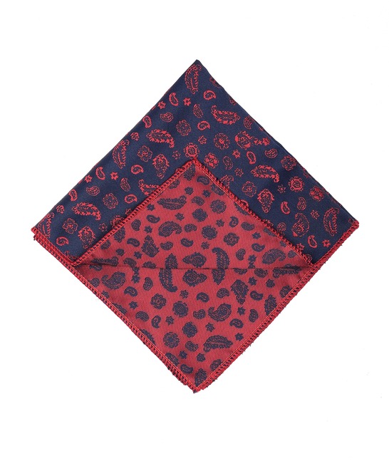 Ανδρικό πολυτελές σετ τριών τεμαχίων σε paisley red στοιχεία