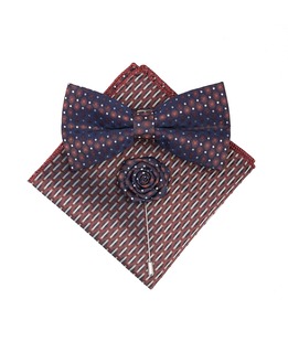 Κομψό ανδρικό σετ τριών τεμαχίων από καφέ κύκλους