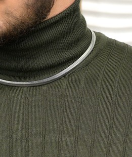 Ανδρικό πουλόβερ ζιβάγκο πράσινο χρώμα