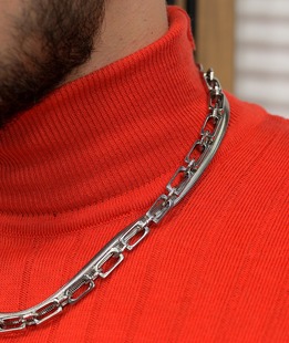 Κομψό στρέιτ πόλο σε πορτοκαλί χρώμα