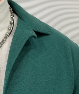 Πράσινο μεταβατικό ανδρικό μπουφάν με κουμπιά