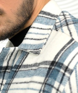 Φlannel ανδρικό καρό πουκάμισο σε λαδί