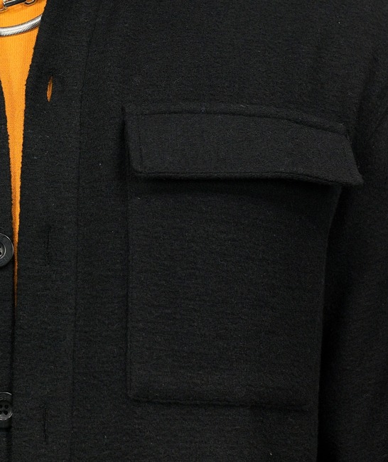 Μαύρο χειμερινό μπάρχετ ανδρικό πουκάμισο φλις