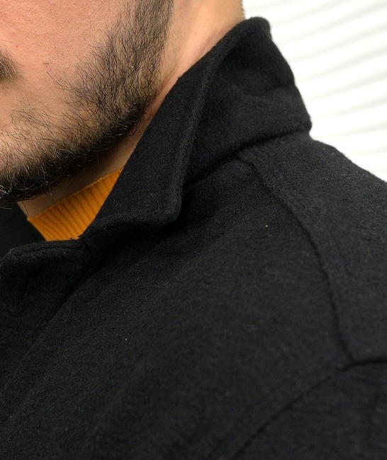 Μαύρο χειμερινό μπάρχετ ανδρικό πουκάμισο φλις