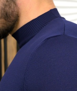 Μπλε ναυτικό κοντομάνικο μπλουζάκι με γιακά πόλο