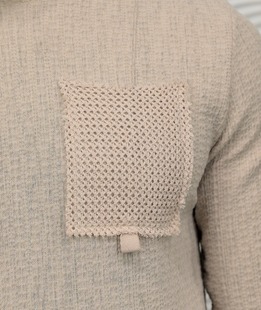 Μπεζ ανδρική μπλούζα με τσέπη