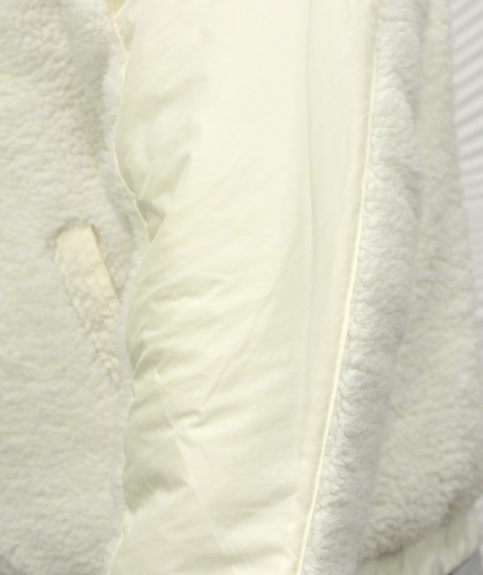 Βελούδινο Χειμερινό κοντό λευκό μπουφάν 