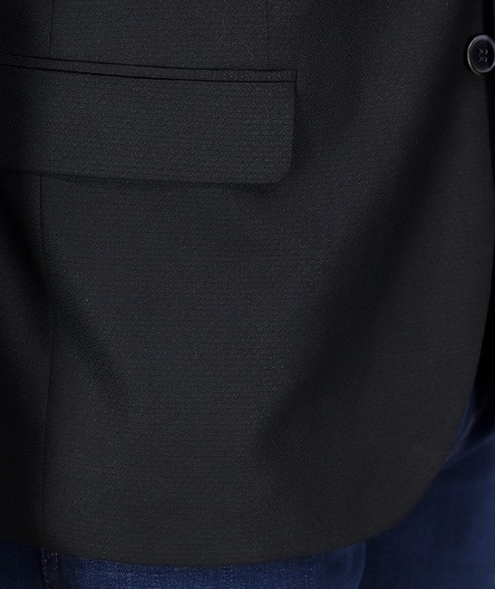 Εκλεπτυσμένο ανδρικό μαύρο σακάκι Regular Fit
