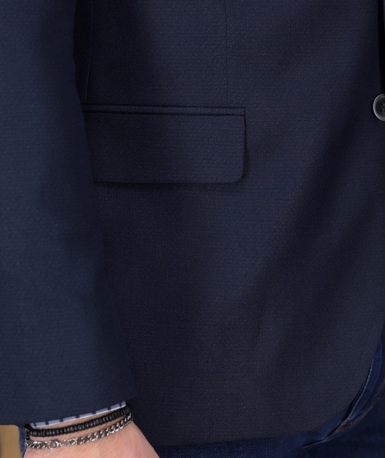 Άνετο ανδρικό σακάκι σε χρώμα indigo Regular Fit