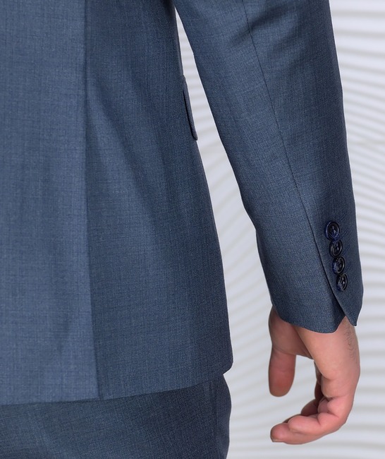 Ανδρικό κοστούμι δύο τεμαχίων υψηλής ποιότητας σε μπλε χρώμα