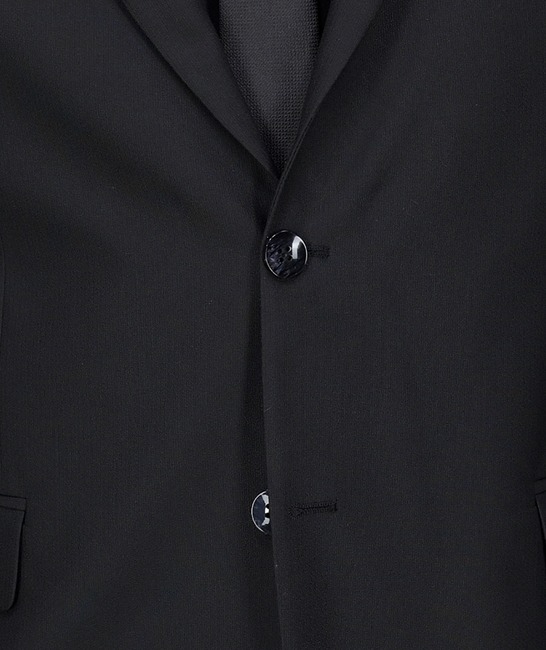 Πολυτελές ανδρικό μαύρο κοστούμι δύο τεμαχίων φαρδιά σιλουέτα