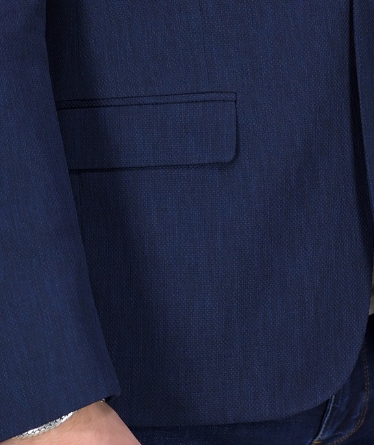 Κομψό ανδρικό slim fit σακάκι σε σκούρο μπλε χρώμα