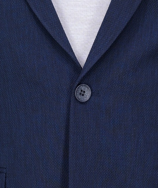 Κομψό ανδρικό slim fit σακάκι σε σκούρο μπλε χρώμα