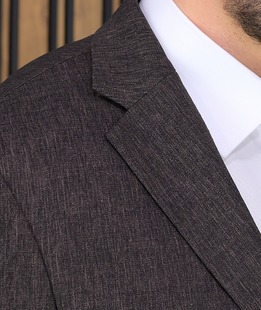 Κλασικό Μοντέρνο Ανδρικό σακάκι  Regular Fit σε καφέ χρώμα