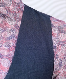 Ανδρικό αμπιγιέ γιλέκο πετρόλ μπλε μελανζε